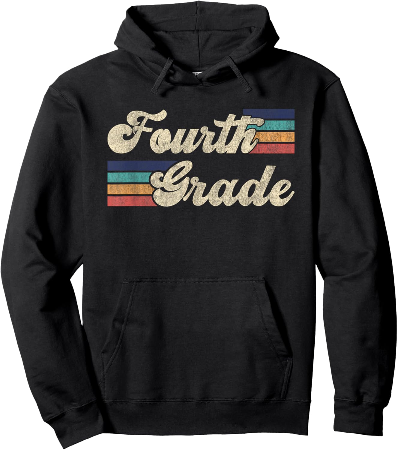 Retro Fourth Grade Shirt First Day Of School Teacher Hoodie - Hoodie | Black