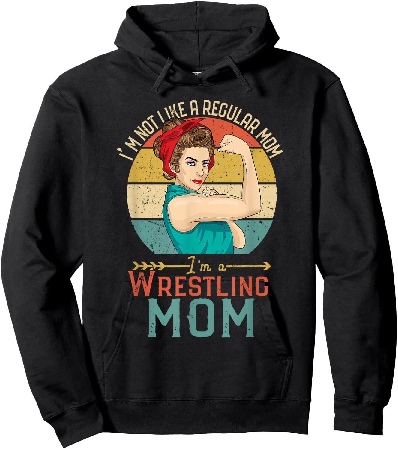 Family GND I'm Not Like A Regular Mom I'm A Cool Mom Wrestling Hoodie - Hoodie | Black