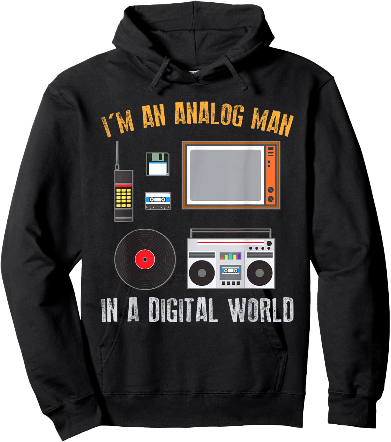 Audio Engineer Gift - I'm An Analog Man In A Digital World Hoodie - Hoodie | Black