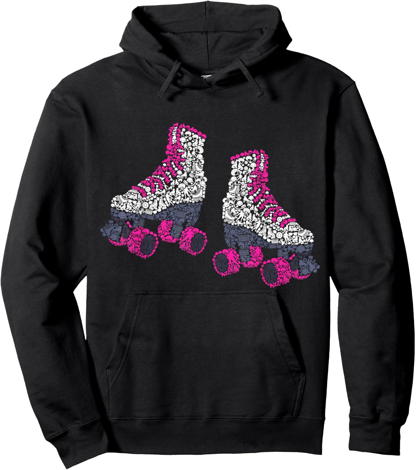 Roller Skates Roller Skating Roller Girl Women Hoodie - Hoodie | Black