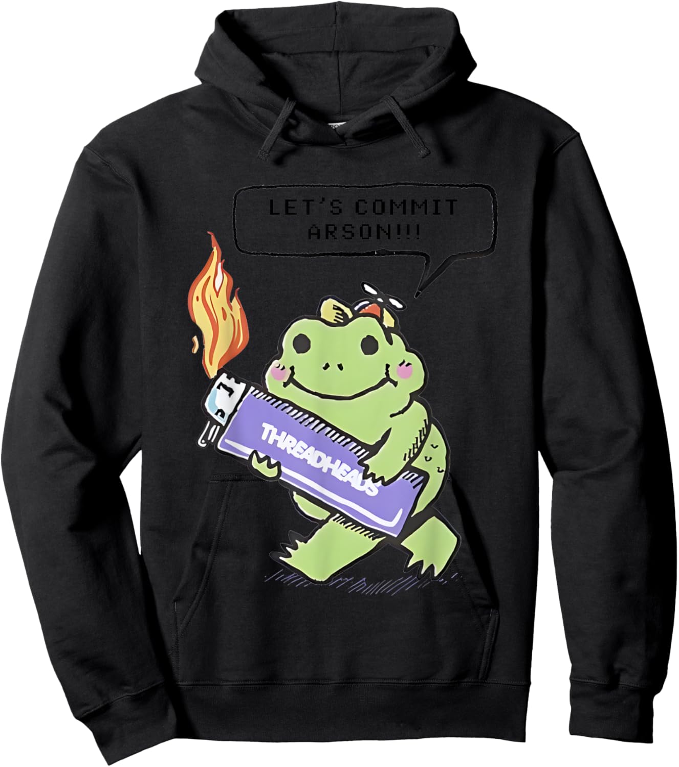 Let’s Commit Arson Frog Hoodie - Hoodie | Black