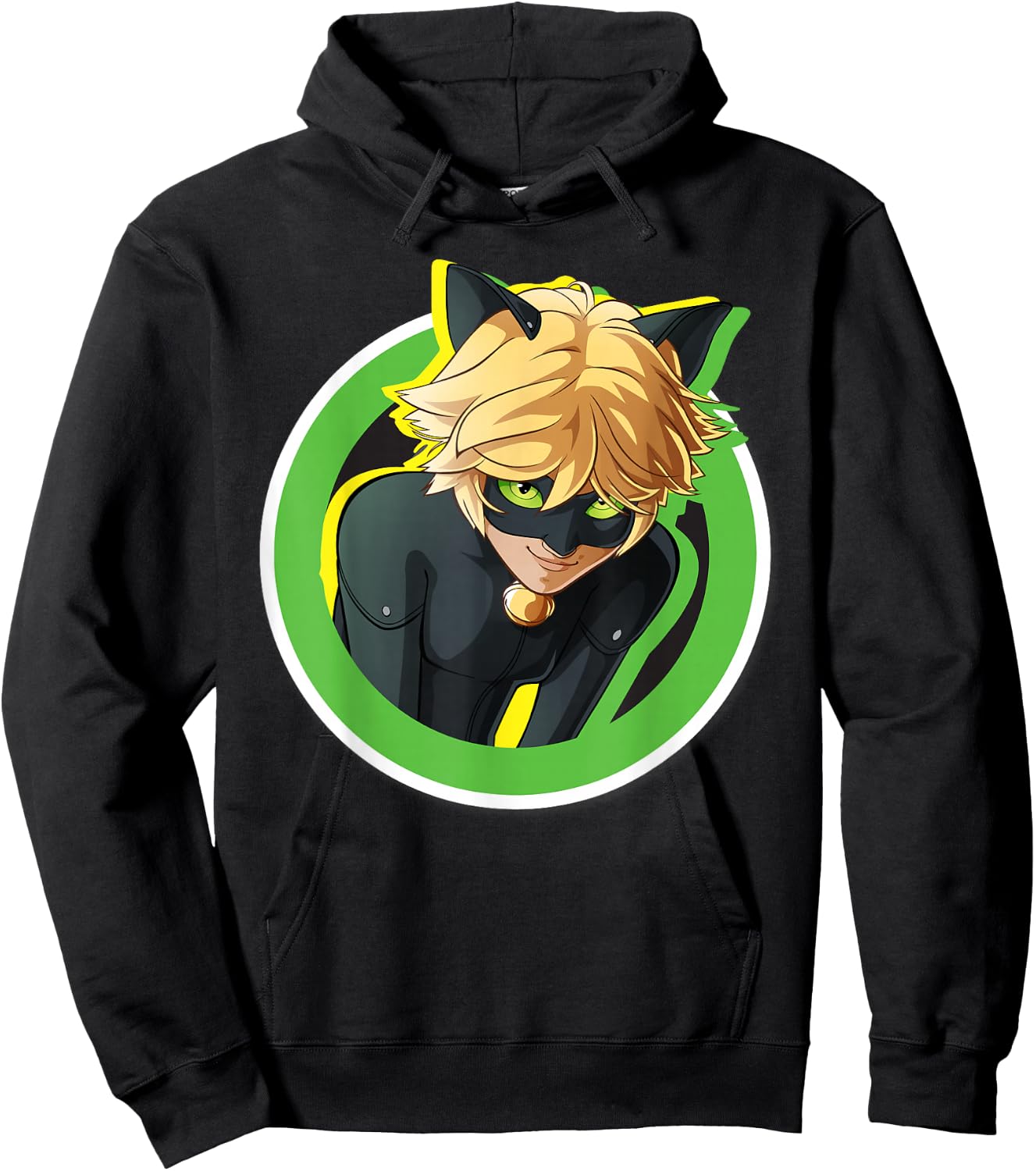 Miraculous Collection Cat Noir Badge Small Hoodie - Hoodie | Black