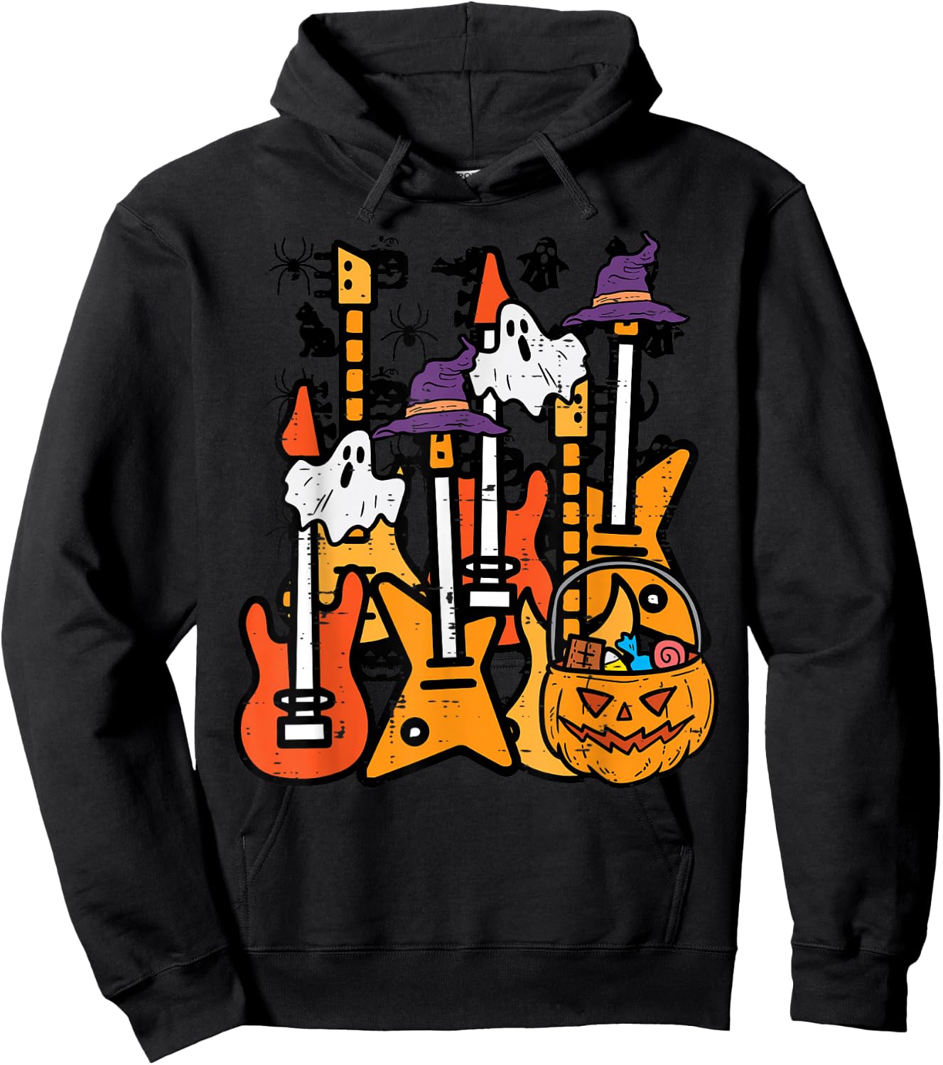 Halloween Rocker Guitars Rock Costume Men Boys Kids Youth Hoodie - Hoodie | Black