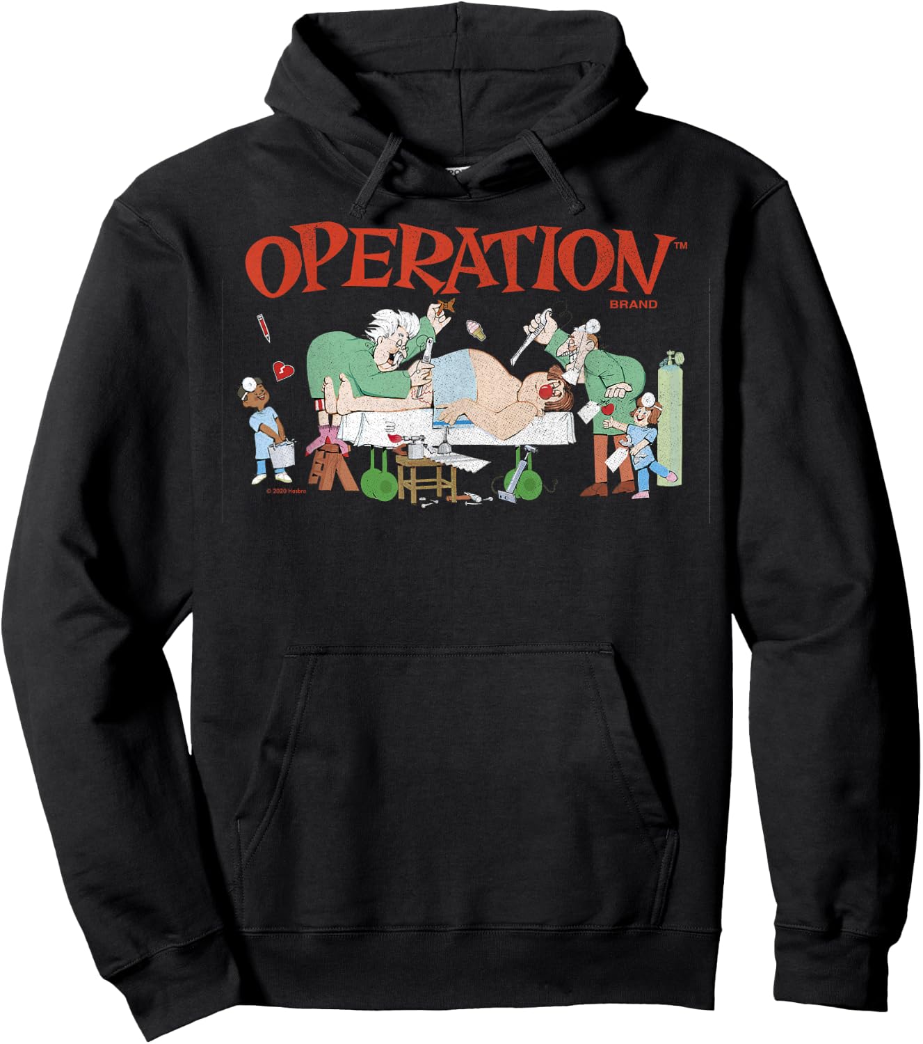 Operation Surgeon Scene Retro Board Game Logo Hoodie - Hoodie | Black