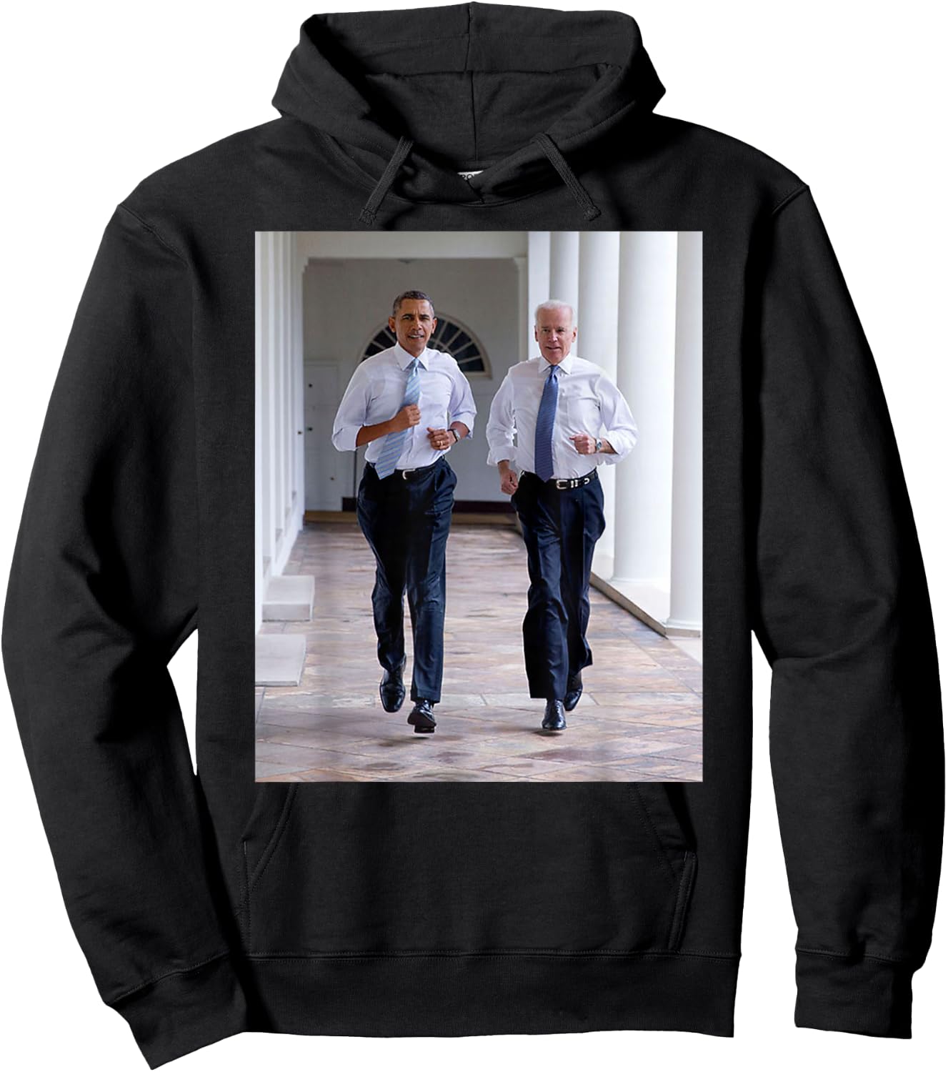 Barack Obama & Joe Biden Running BFF Obama and Biden Hoodie - Hoodie | Black
