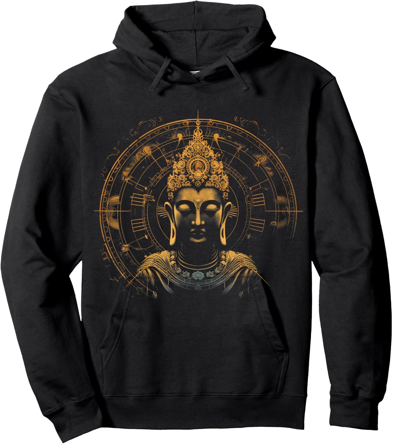 Buddha Mandala Buddhism Spiritual Yoga Yogi Zen Buddhist Hoodie - Hoodie | Black