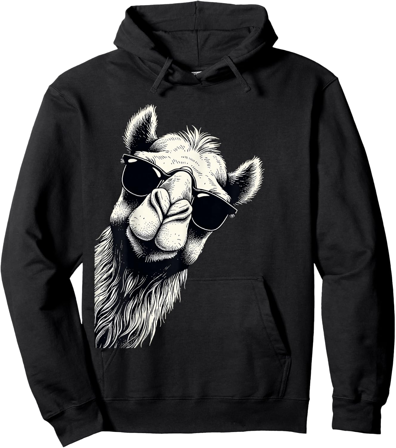 Funny Camel Wearing Sunglasses for Camel Lovers Hoodie - Hoodie | Black