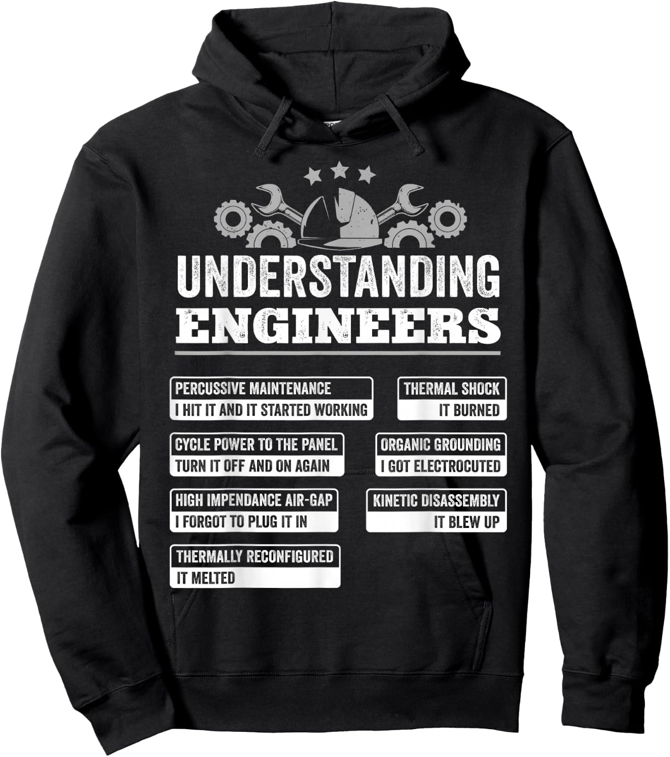 Understanding Engineers Funny Mechanical Engineering Hoodie - Hoodie | Black