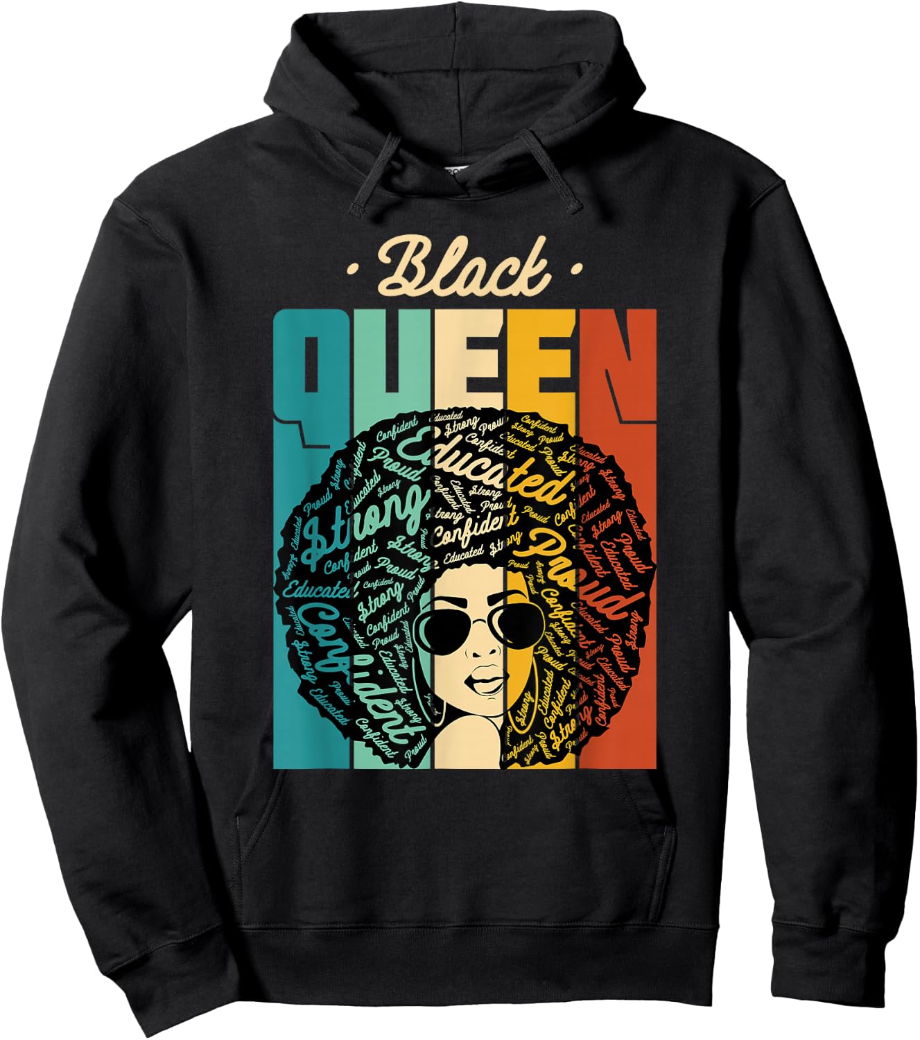 Black Queen - Black History Month & Pride Gift Hoodie - Hoodie | Black