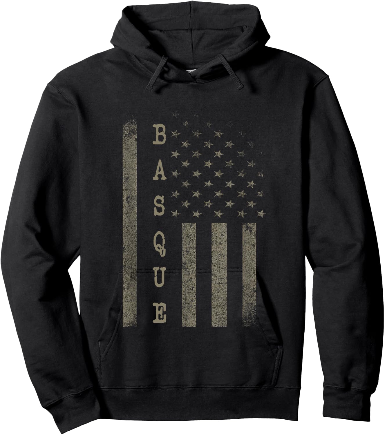Vintage American Flag Basque pride Hoodie - Hoodie | Black