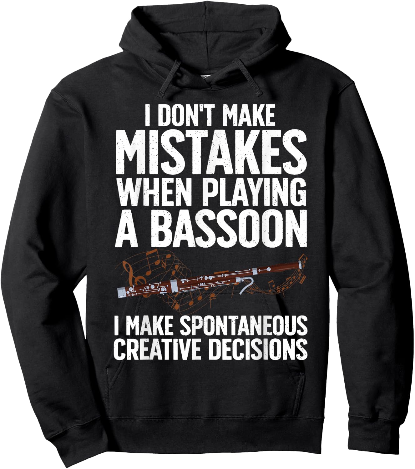 Cool Bassoon Art Women Bassoonist Bassoon Player Hoodie - Hoodie | Black