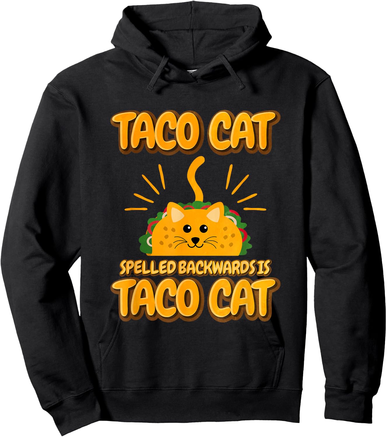 Tacocat Spelled Backwards Is Tacocat Hoodie - Hoodie | Black