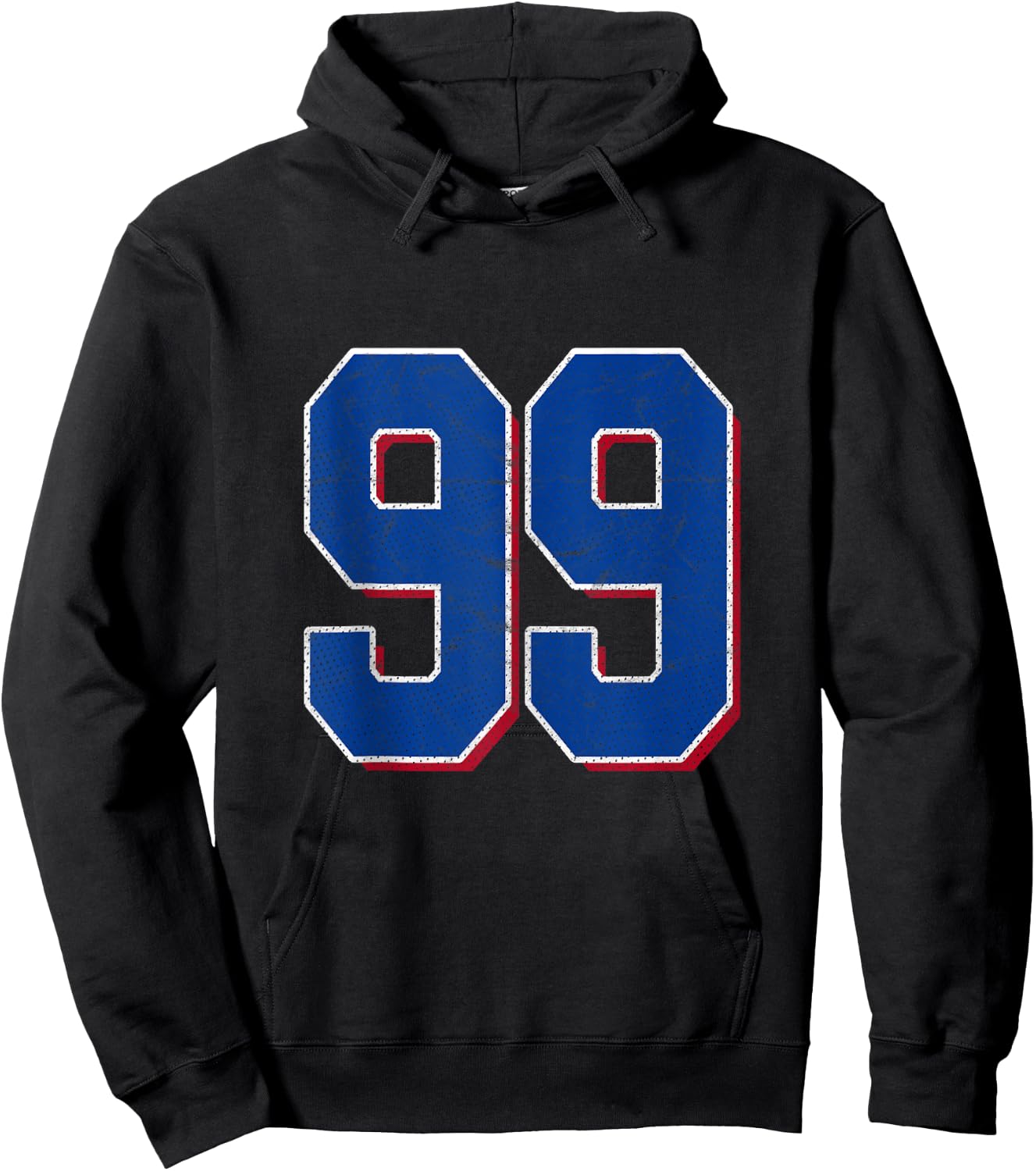 Number 99 Numbered Uniform Sports Team Jersey 99th Birthday Hoodie - Hoodie | Black