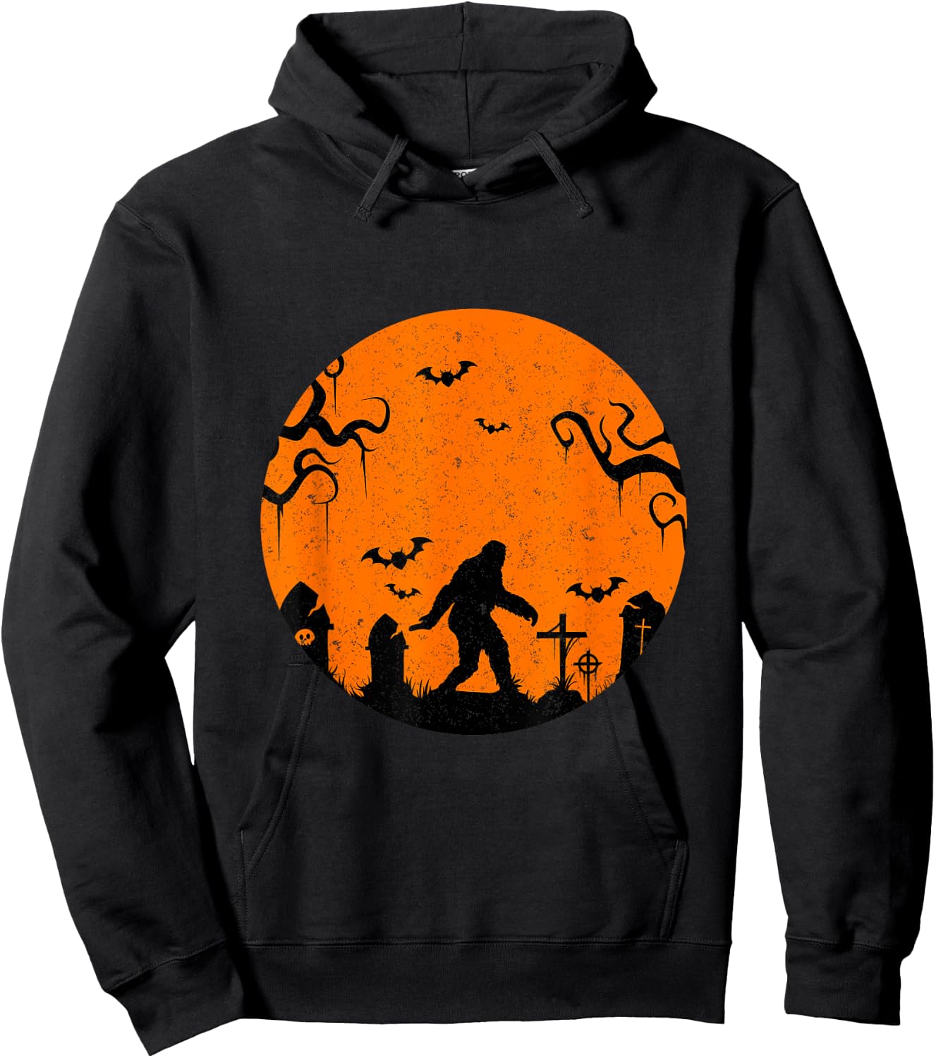 Halloween Bigfoot Sweet or Sour Monster Horror Gift Hoodie - Hoodie | Black