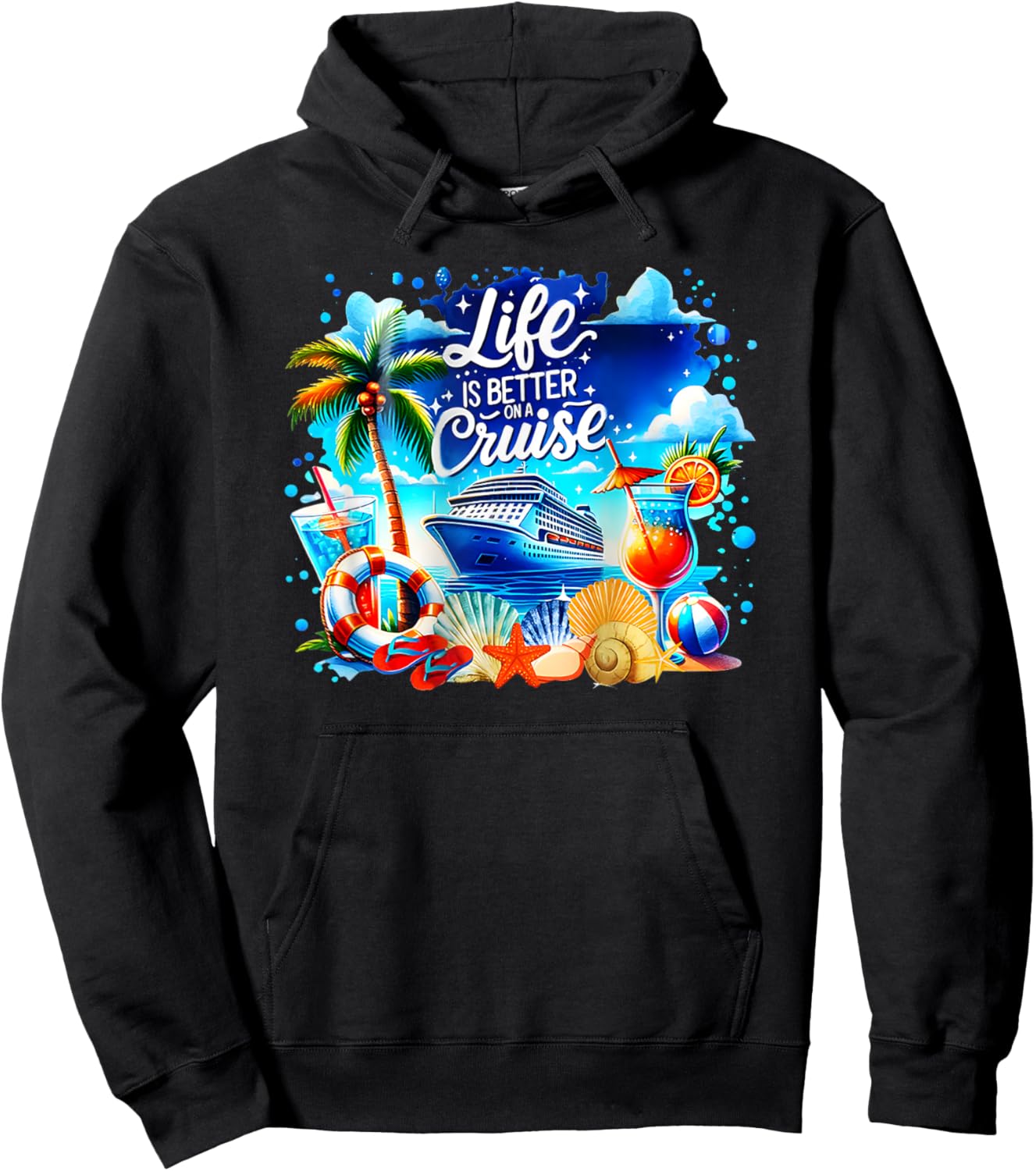 Life is Better on a Cruise Hoodie - Hoodie | Black