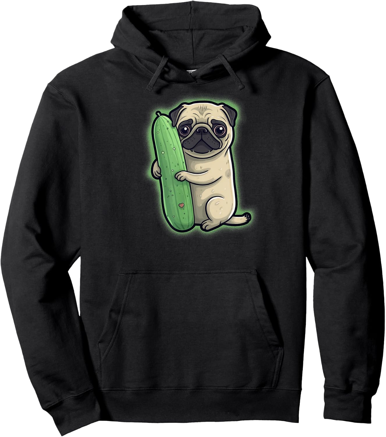 Pickle Pug Hoodie - Hoodie | Black