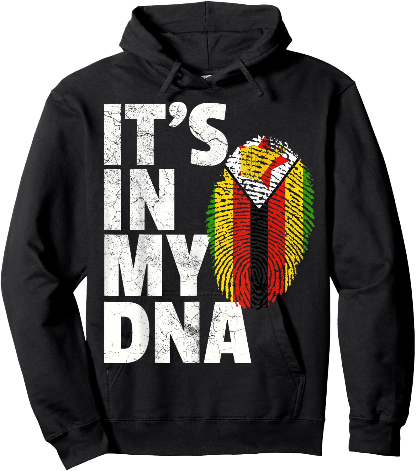 IT'S IN MY DNA Zimbabwe Flag Pride National Country Roots Hoodie - Hoodie | Black