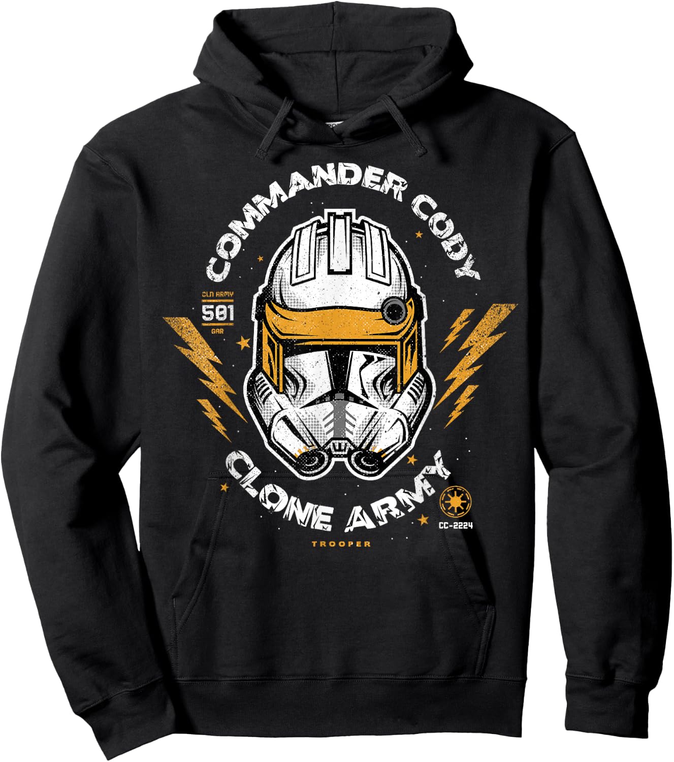 Star Wars Clone Wars Commander Cody Clone Army Portrait Hoodie - Hoodie | Black