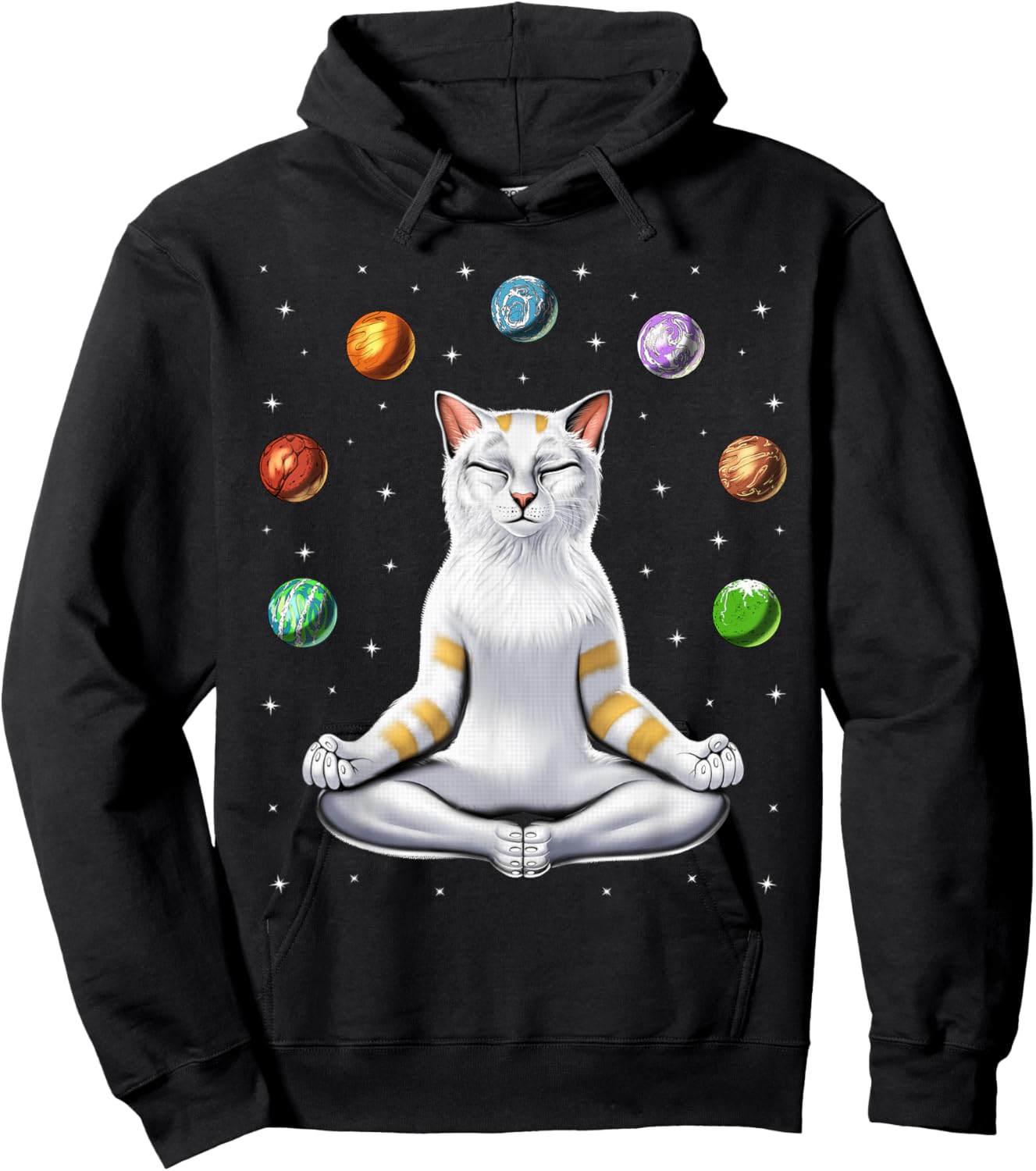 Cat Yoga Meditation Spiritual Zen Funny Cat Spirituality Hoodie - Hoodie | Black