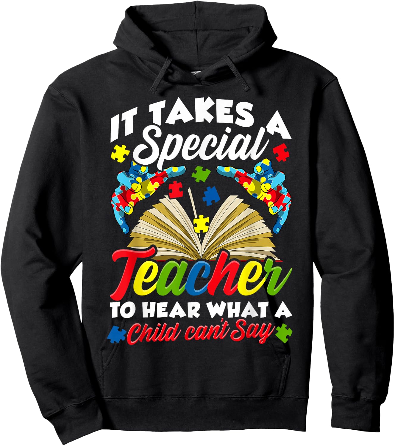 Autism Awareness Teacher Shirts It Takes A Special Teacher Hoodie - Hoodie | Black