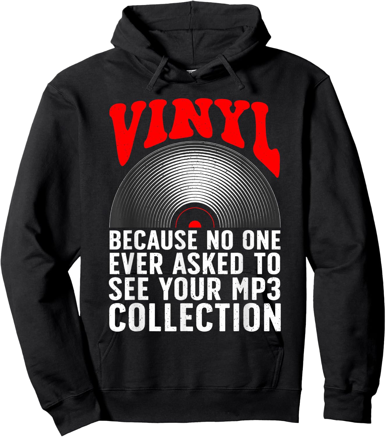 Funny Vinyl Women DJ Turntable Music Record Lovers Hoodie - Hoodie | Black