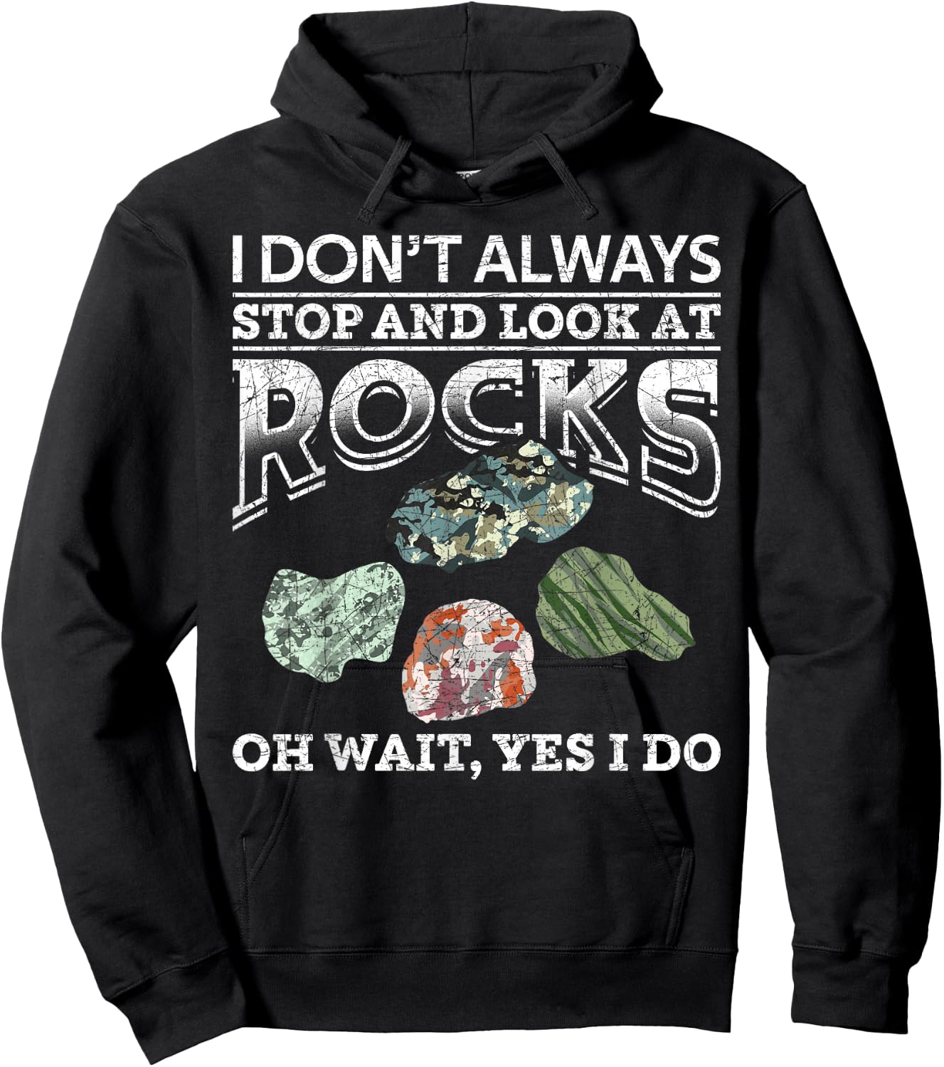 Ich bleib Nicht Immer Stehen und schau nach Steine Geologie Hoodie - Hoodie | Black