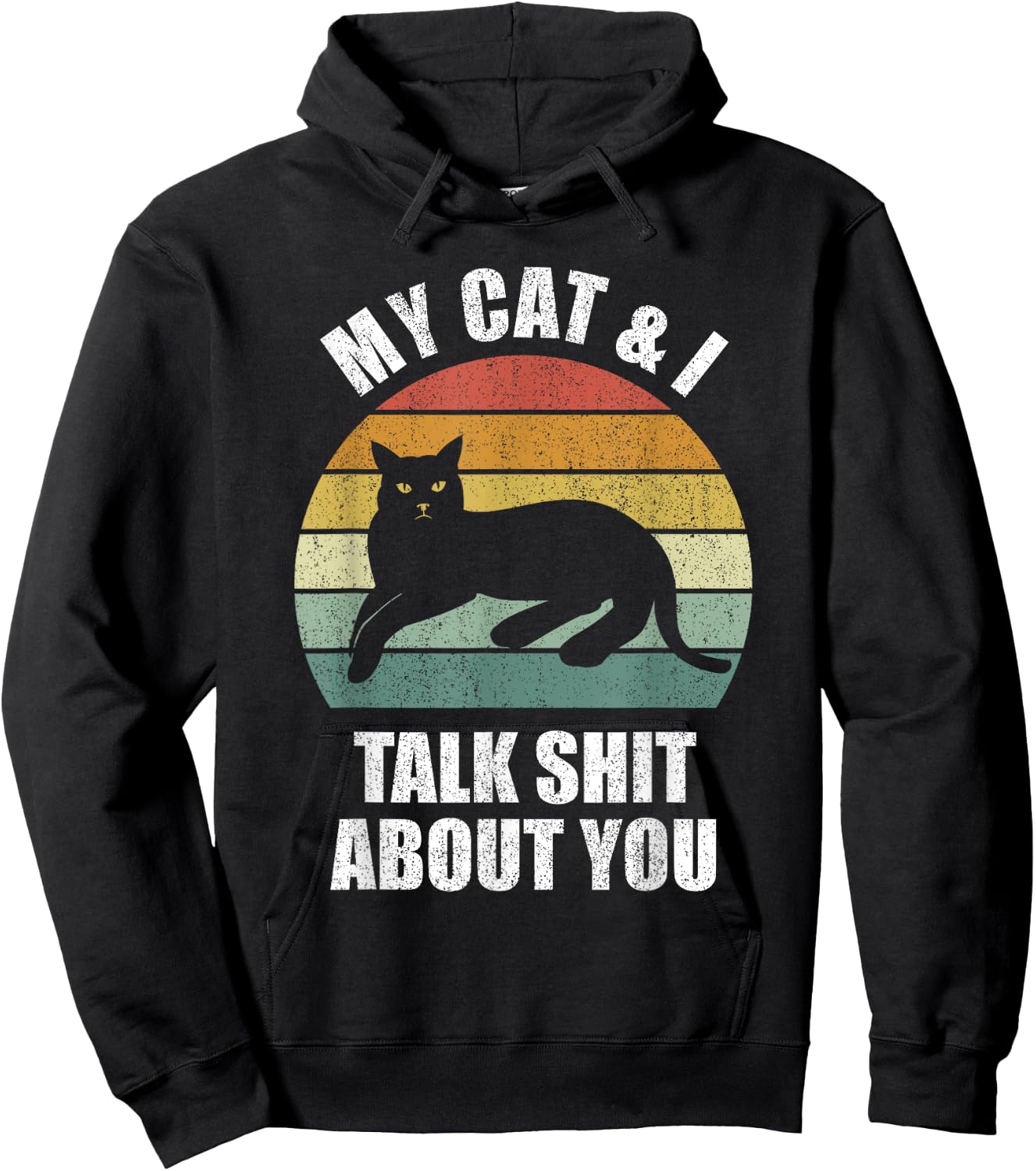 My Cat & I Talk Shit About You Shirt Black Cat Funny Cat Women Hoodie - Hoodie | Black