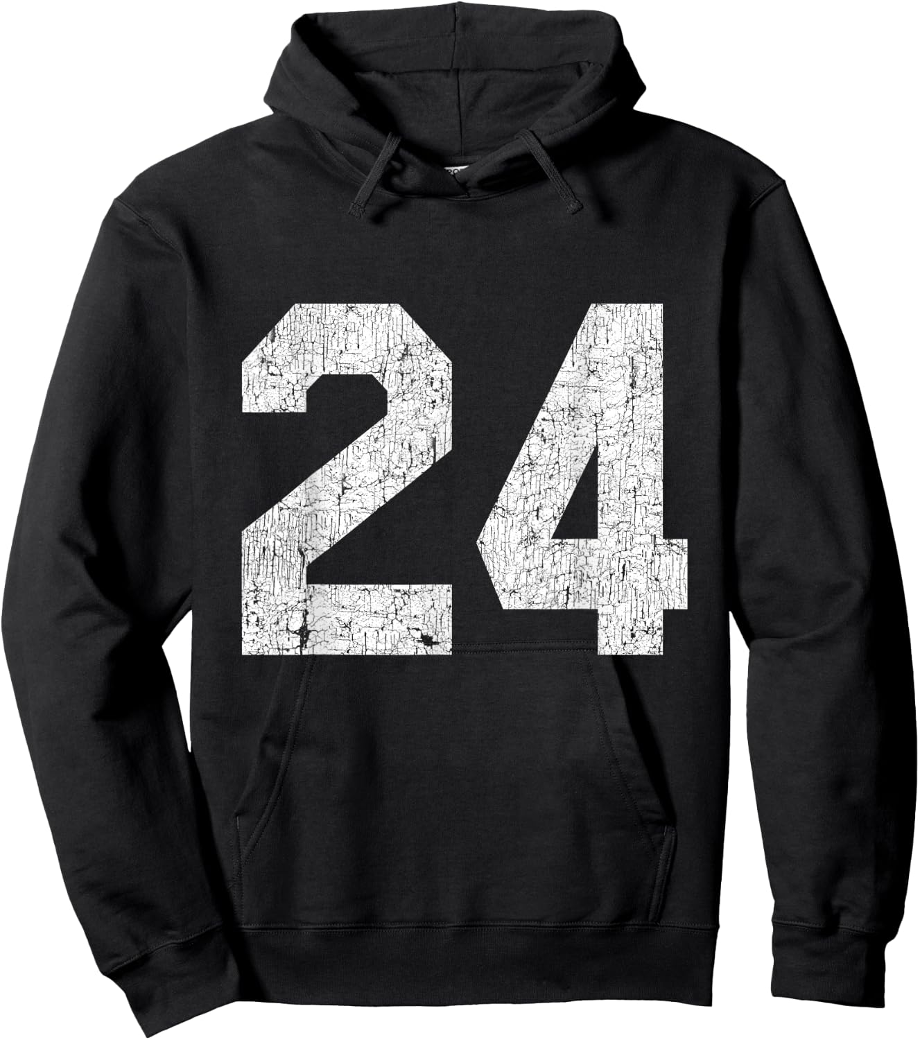 #24 Jersey Uniform Varsity Sports Number, 24th Birthday Hoodie - Hoodie | Black