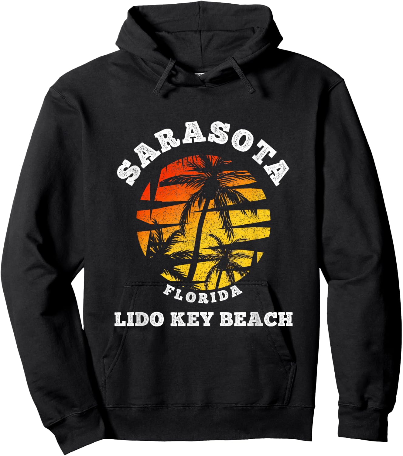 Lido Key Beach Florida Sarasota Retro Beach Summer Holiday Hoodie - Hoodie | Black