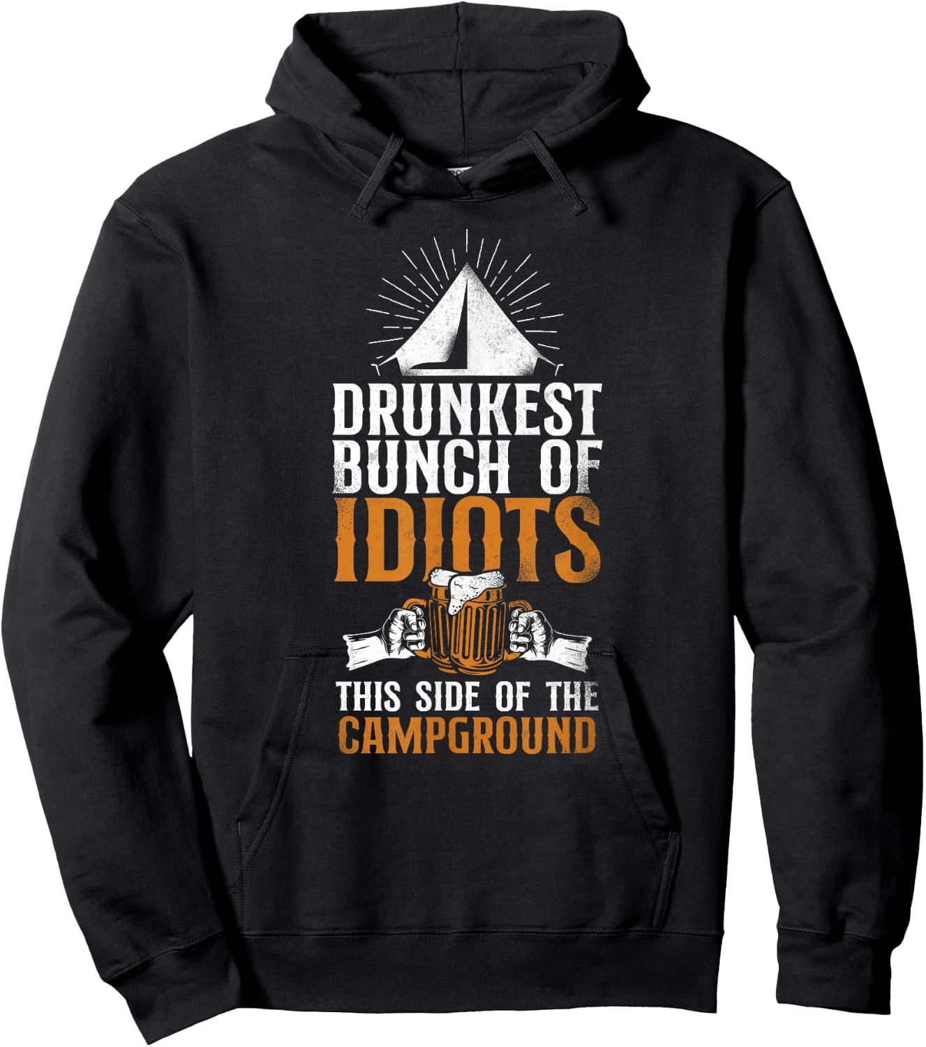 Camping Drunkest Bunch This Side Of The Campground Alcohol Hoodie - Hoodie | Black