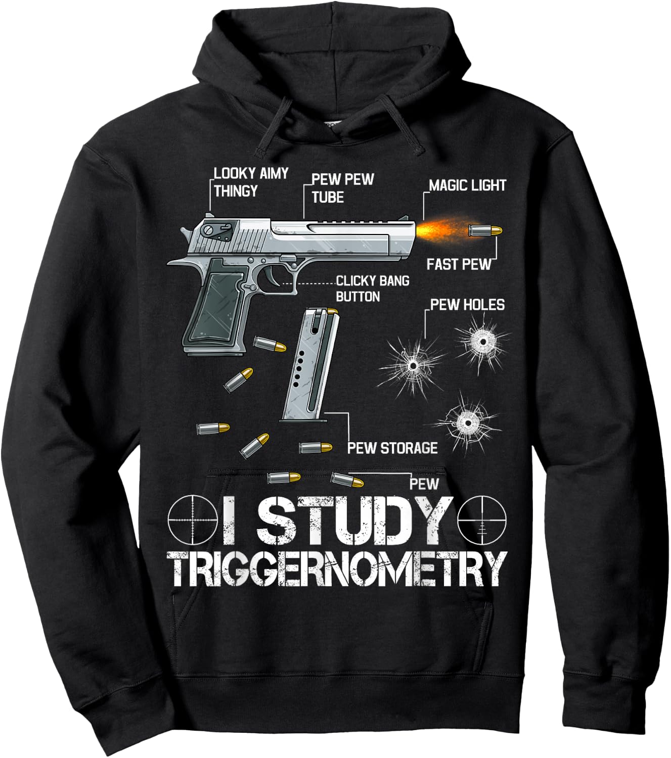 I Study Triggernometry - Ammo Gun Lovers Hoodie - Hoodie | Black