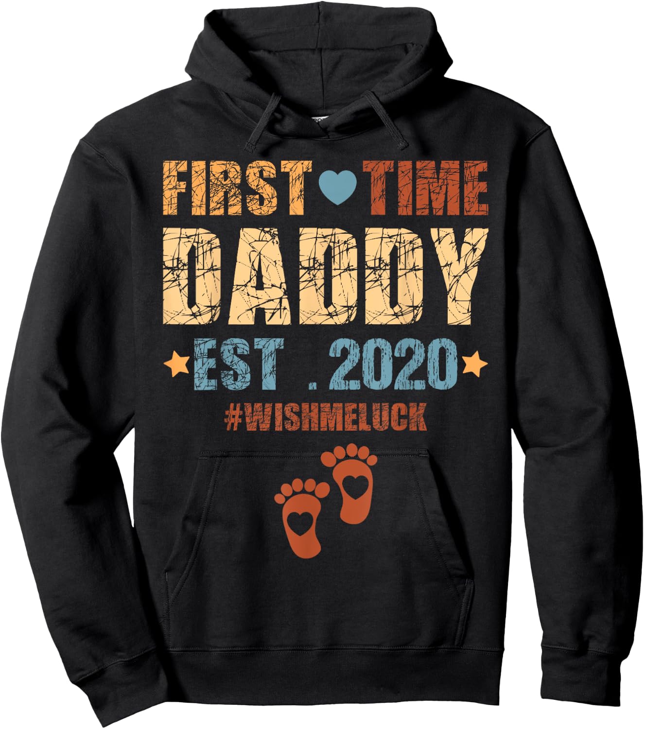 First Time Daddy Est 2020 - Promoted to Daddy 2020 Hoodie - Hoodie | Black
