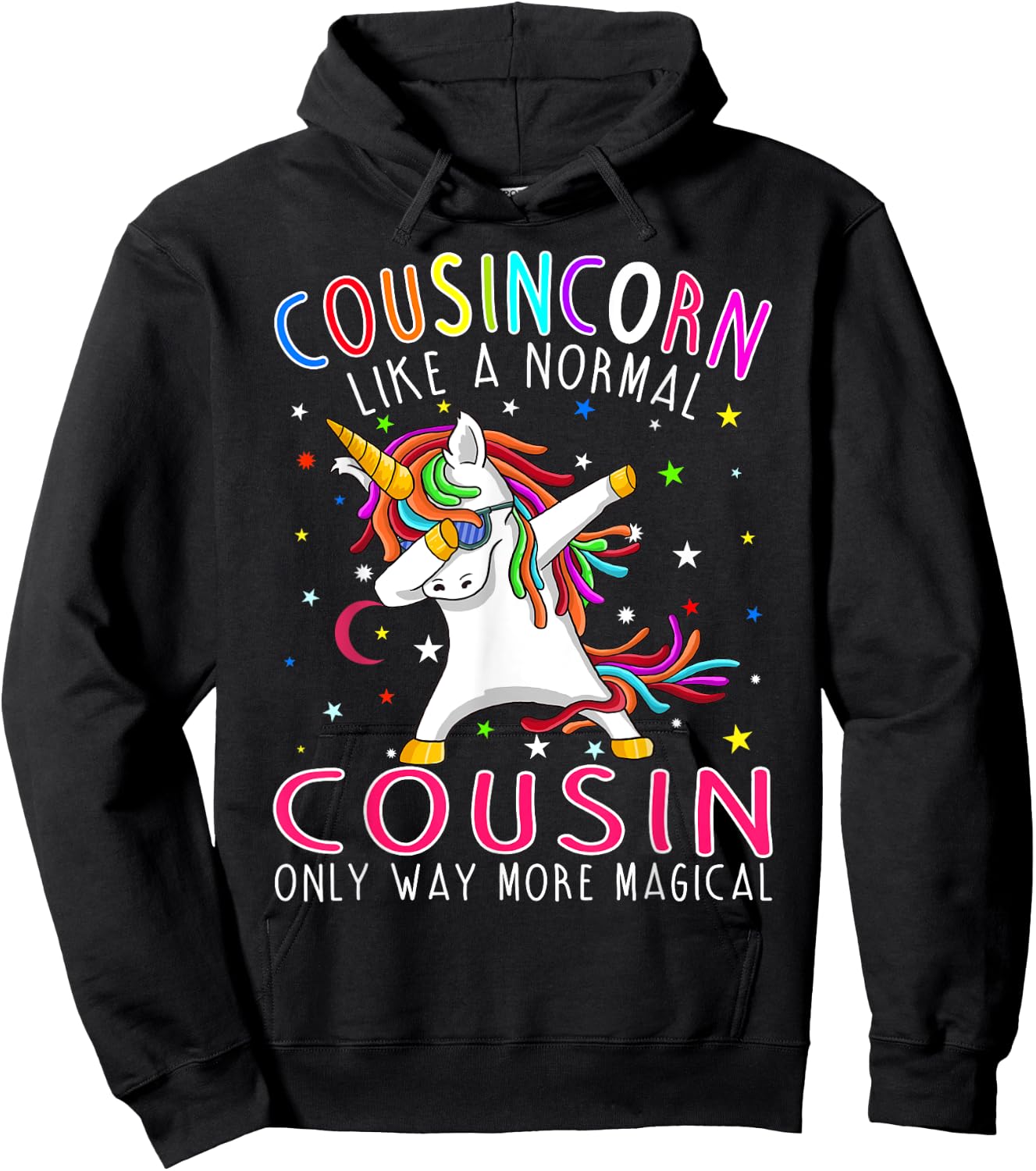Cousincorn Like A Normal Cousin Only Way More Magical Hoodie - Hoodie | Black