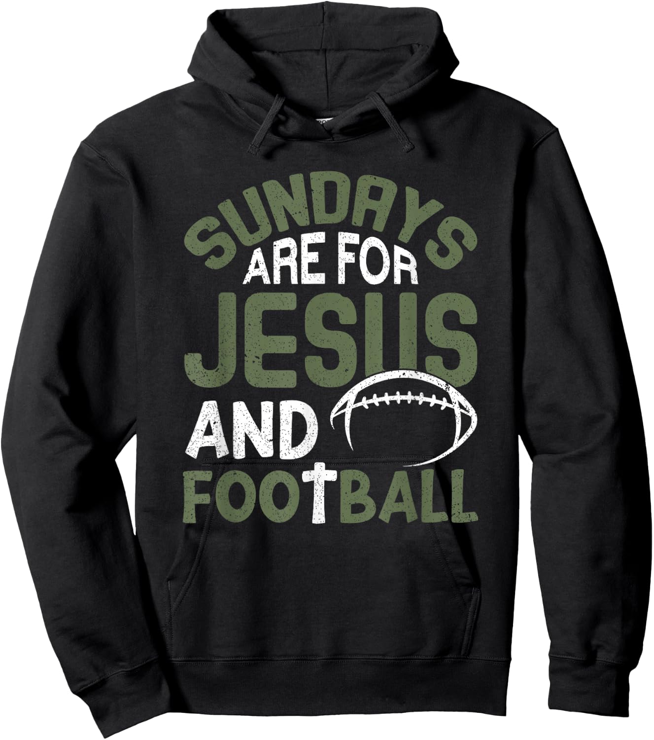 Sundays Are For Jesus & Football Draft Day Fantasy Football Hoodie - Hoodie | Black