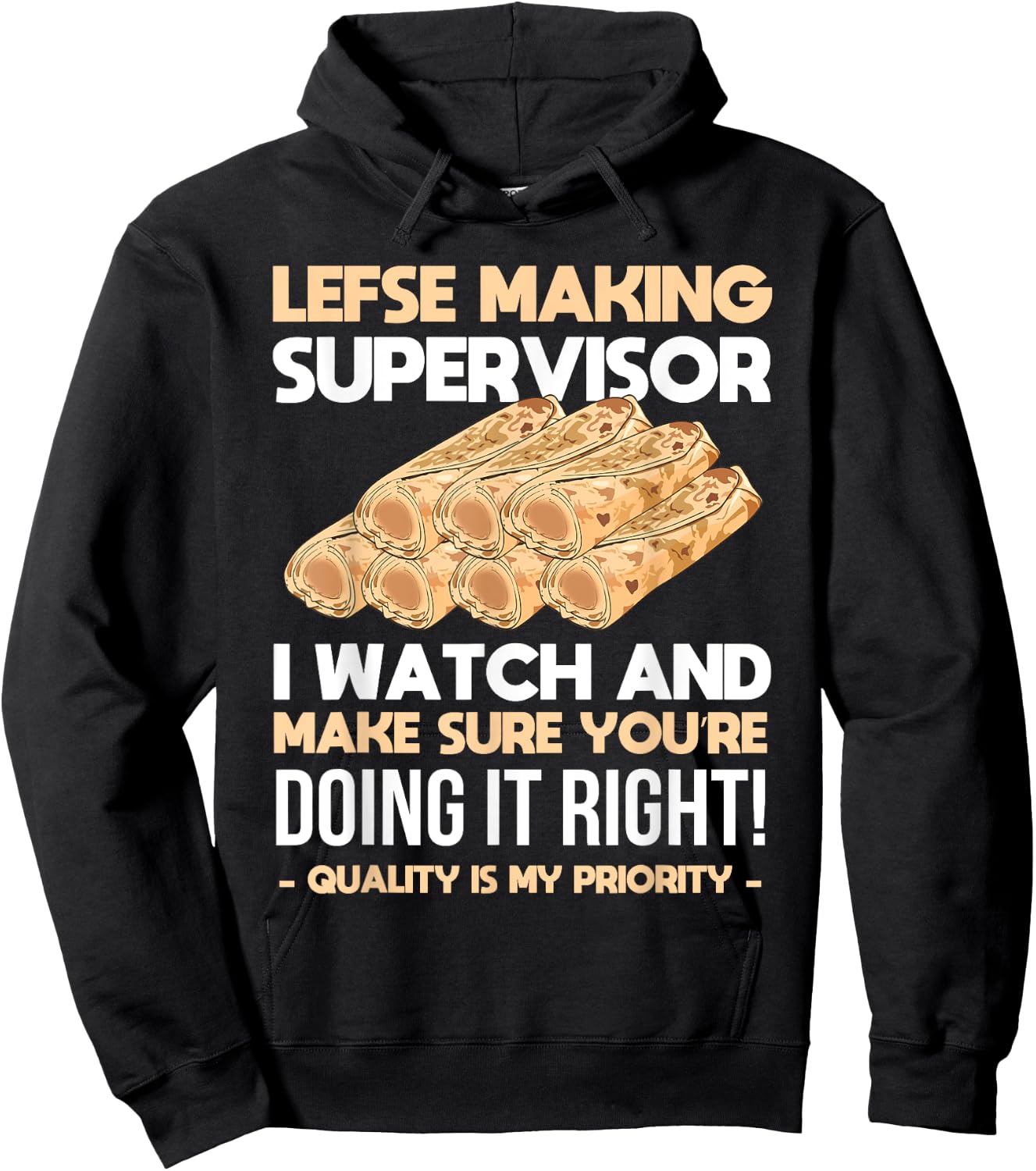 Lefse Master Funny Lefse Hoodie - Hoodie | Black