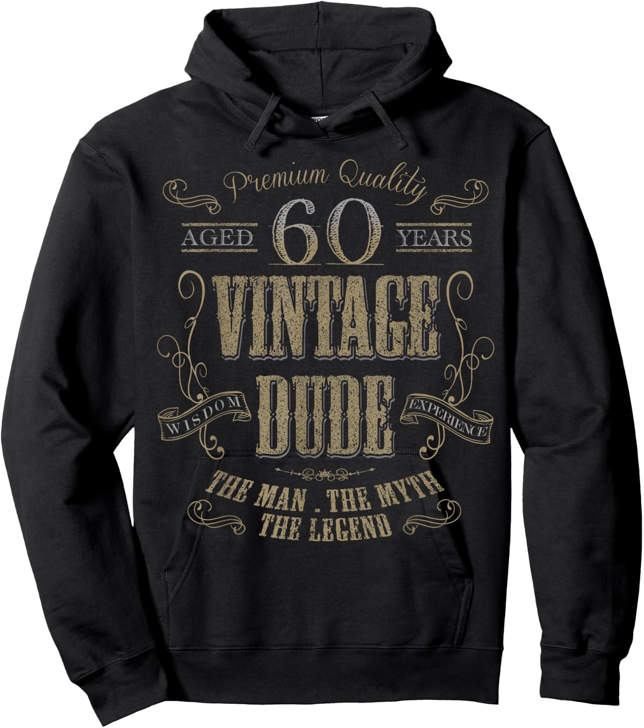 60th birthday Gift for vintage lover 60 years old dude Hoodie - Hoodie | Black