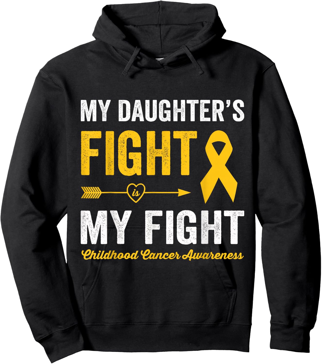 Childhood Cancer Daughter My Daughter's Fight Is My Fight Hoodie - Hoodie | Black