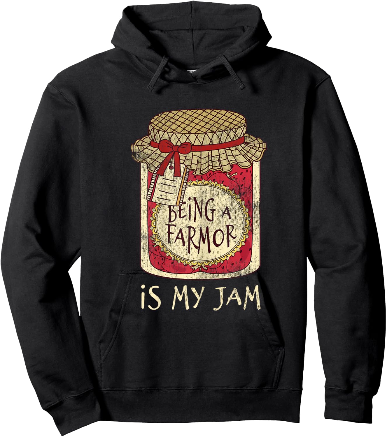 Fun Grandma Gifts Cute & Funny Being A Farmor Quote Hoodie - Hoodie | Black