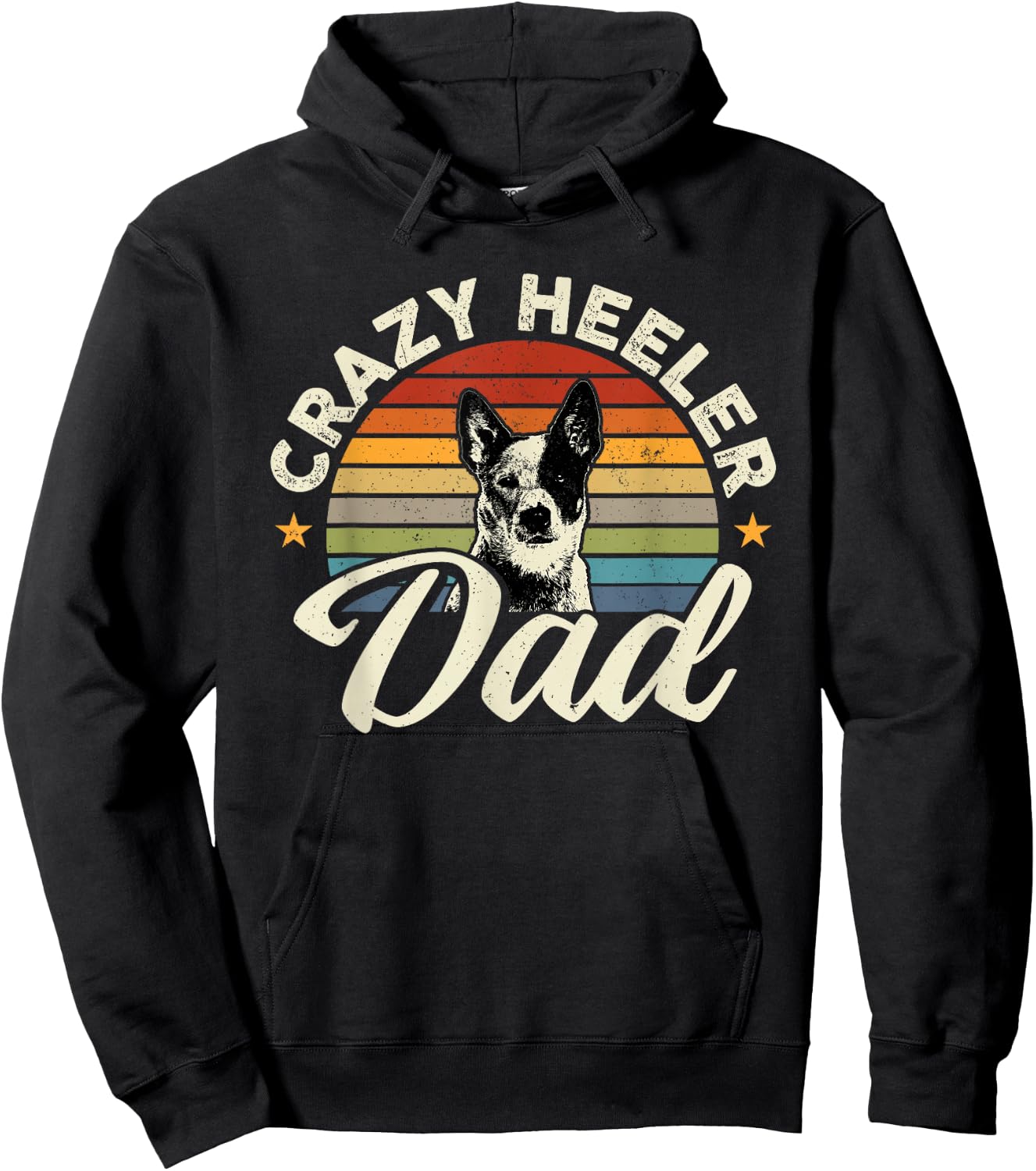 Heeler Dad Australian Cattle Dog Owner Heeler Hoodie - Hoodie | Black