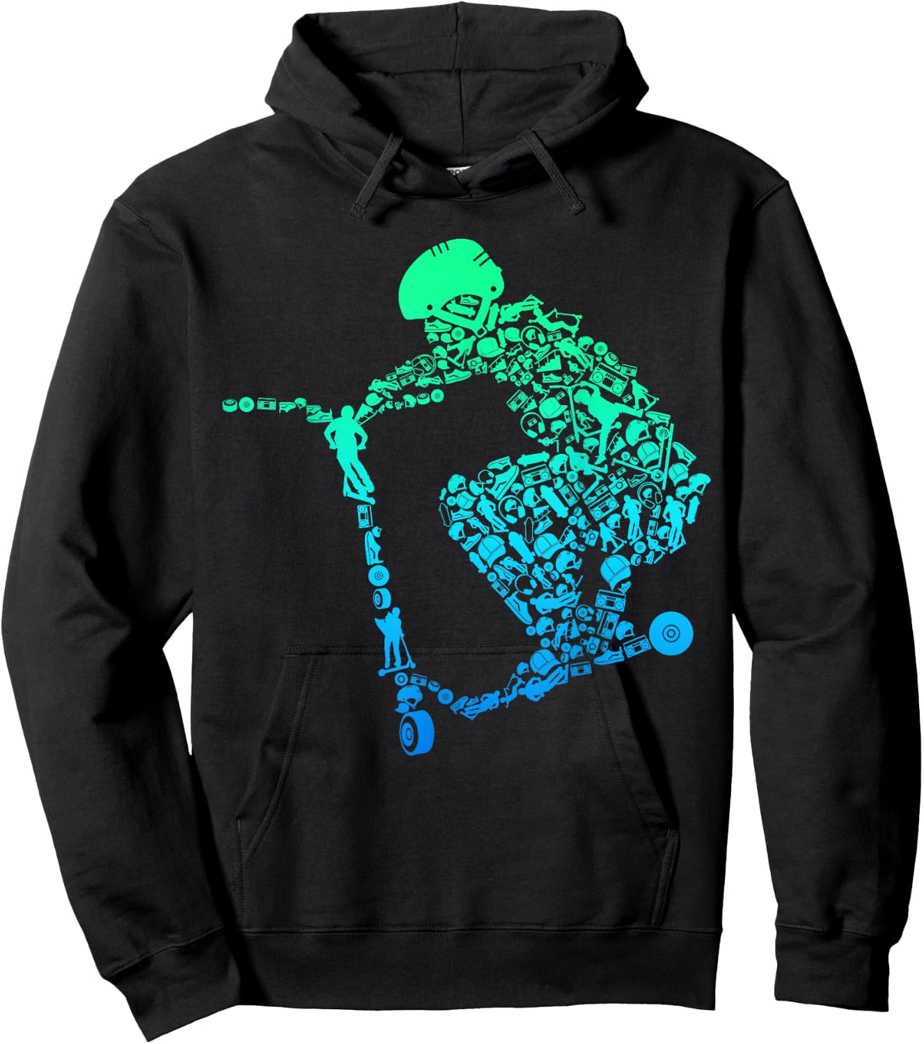 Scooter Stunt Gift Boys Kids Youth Hoodie - Hoodie | Black