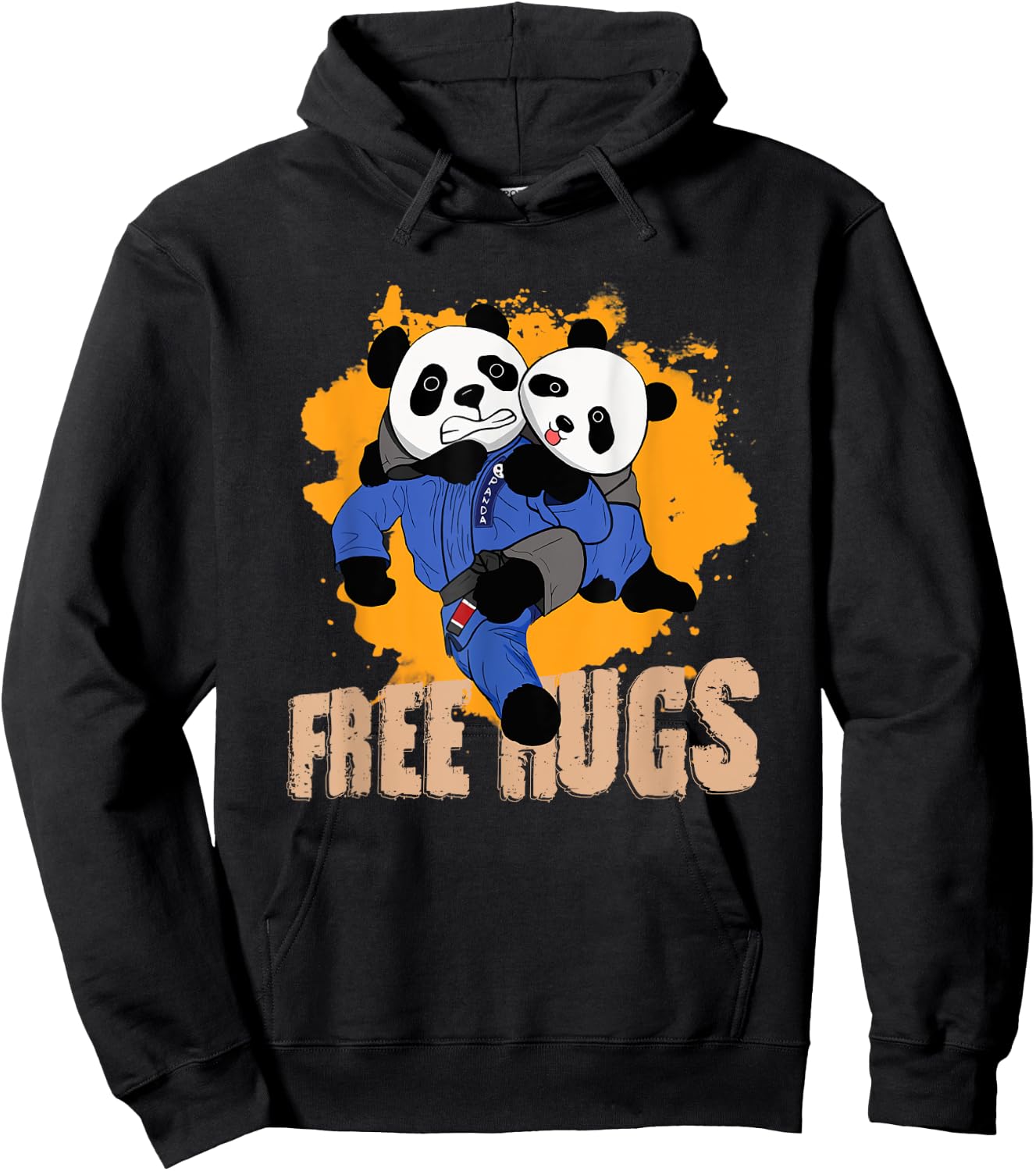 Free Hugs Panda Brazilian BJJ Jiu-Jitsu Hoodie - Hoodie | Black