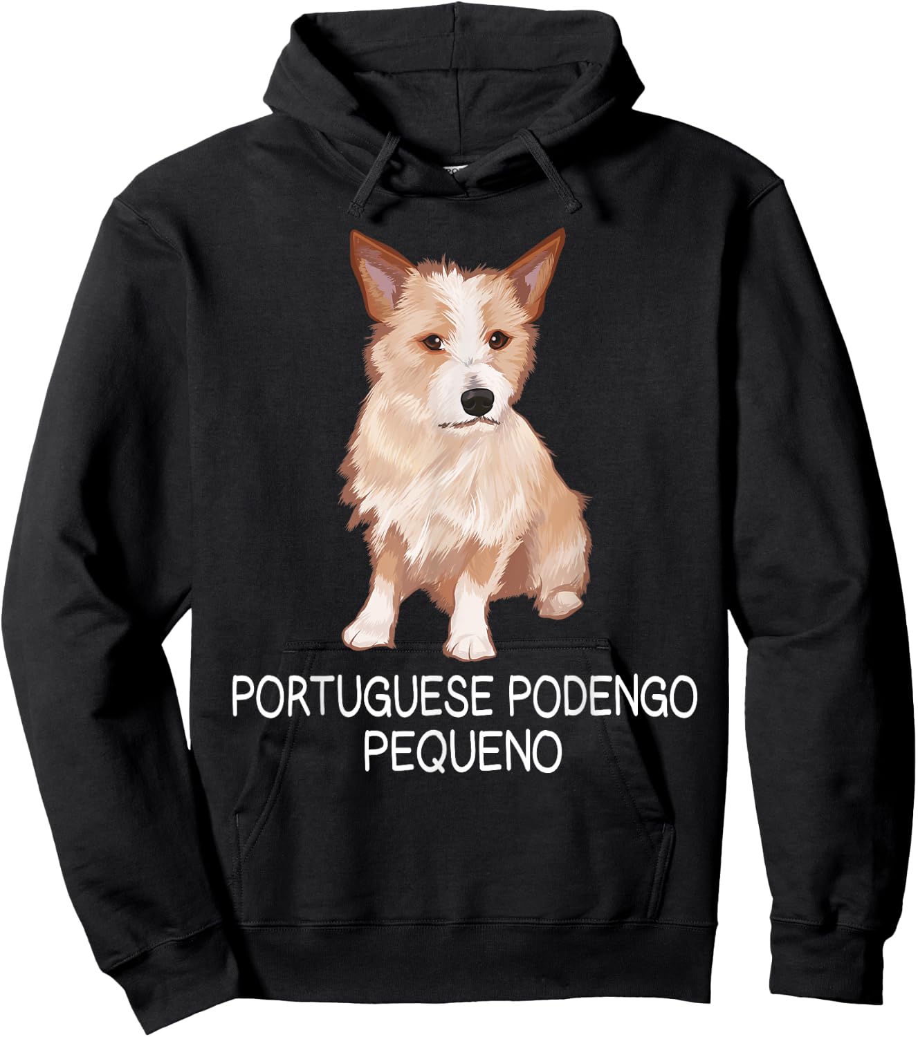 Portuguese Podengo Pequeno Crazy Dog Lover Men Women Hoodie - Hoodie | Black