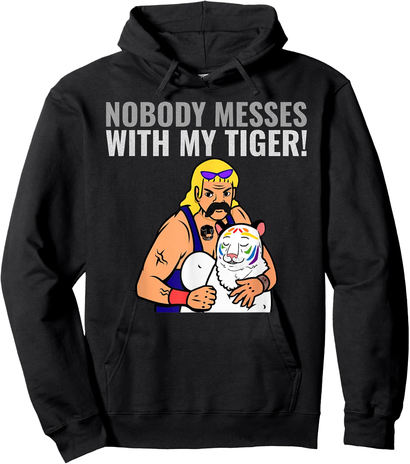 Funny Tiger with Dad Motif - King of the Jungle - Exotic Hoodie - Hoodie | Black