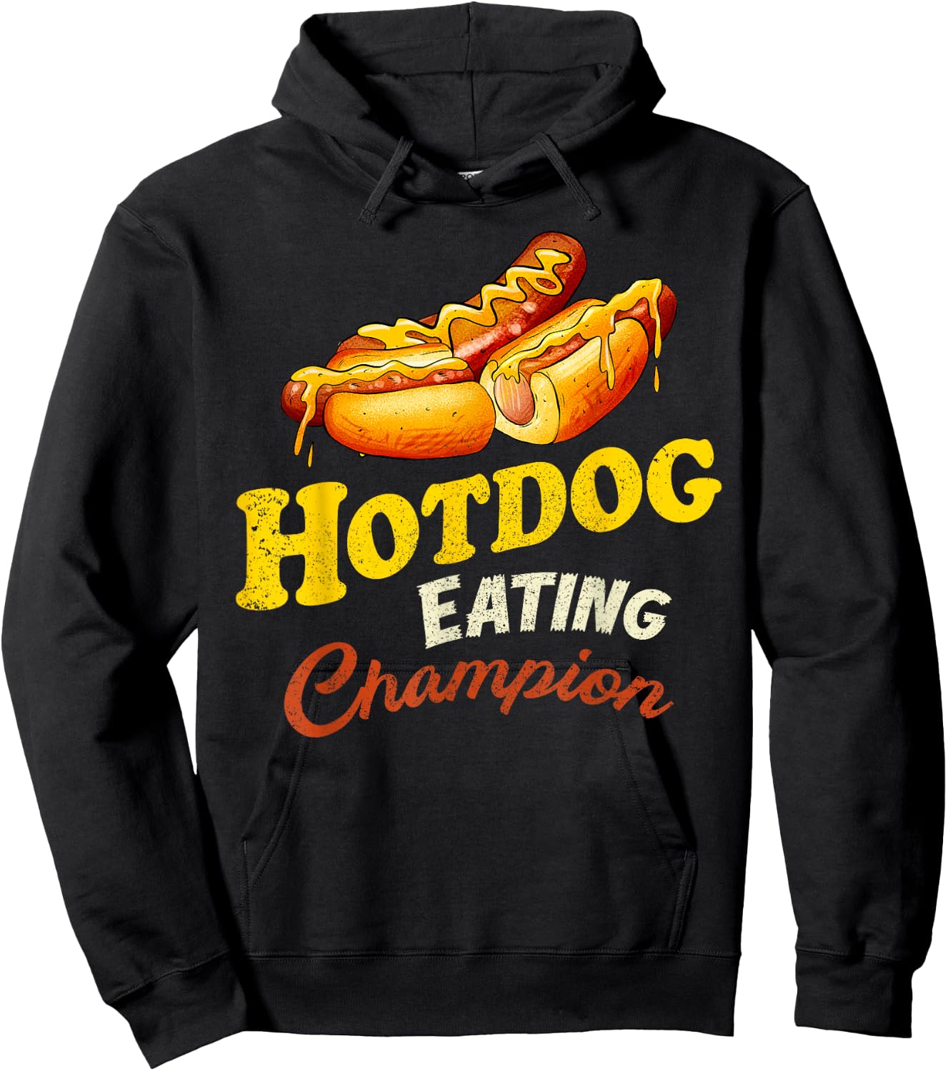 Hot Dog Eating Champion Funny Gifts For Hot Dogs Lover Hoodie - Hoodie | Black