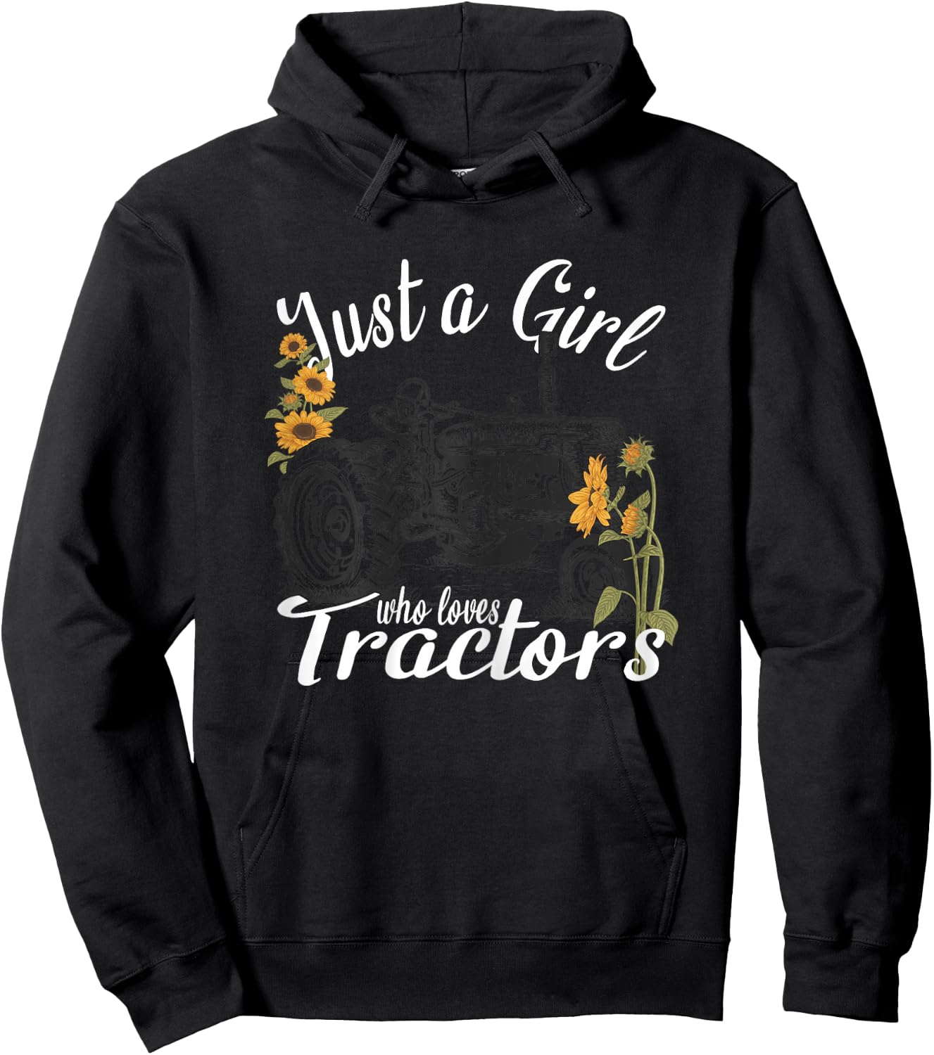 Farms Lovers Girls Tractors - Just A Girl Who Loves Tractors Hoodie - Hoodie | Black