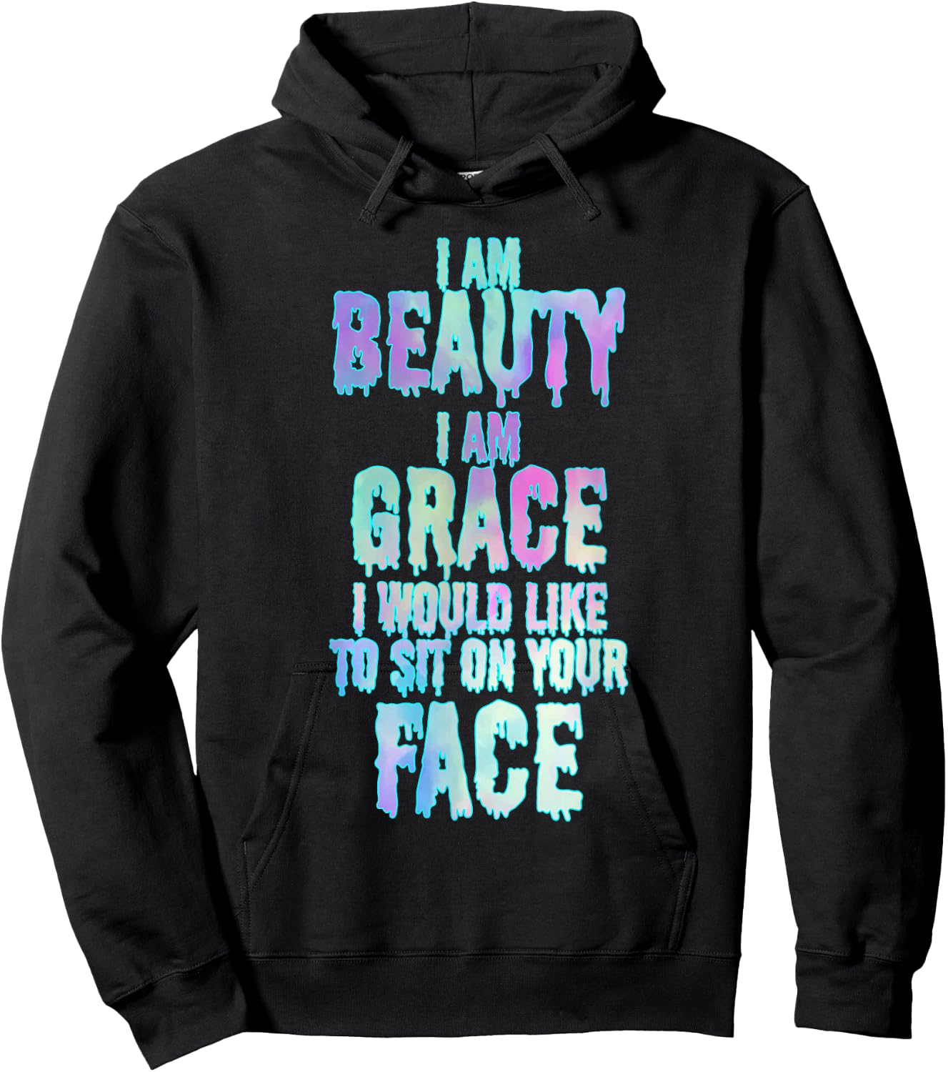 Pastel Goth Kawaii Gothic Sassy Lewd Sarcastic Eboy Egirl Hoodie - Hoodie | Black