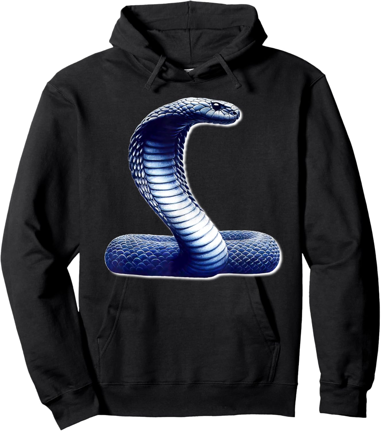 King Cobra Snake x Snake Serpent Cobra Sketch Hoodie - Hoodie | Black