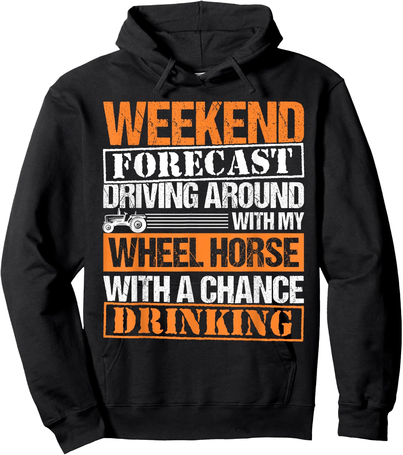 Tractor Wheel Horse Farmer Farming Hoodie - Hoodie | Black