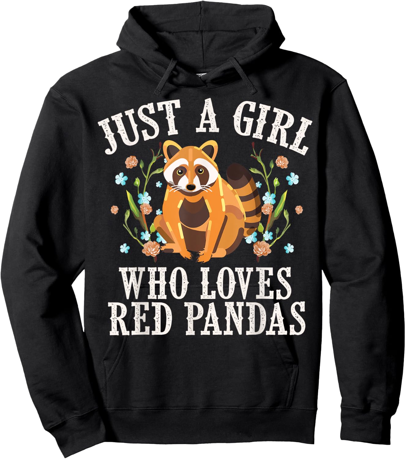 Funny Red Panda Gift Cool Animal Whisperer Girls Hoodie - Hoodie | Black