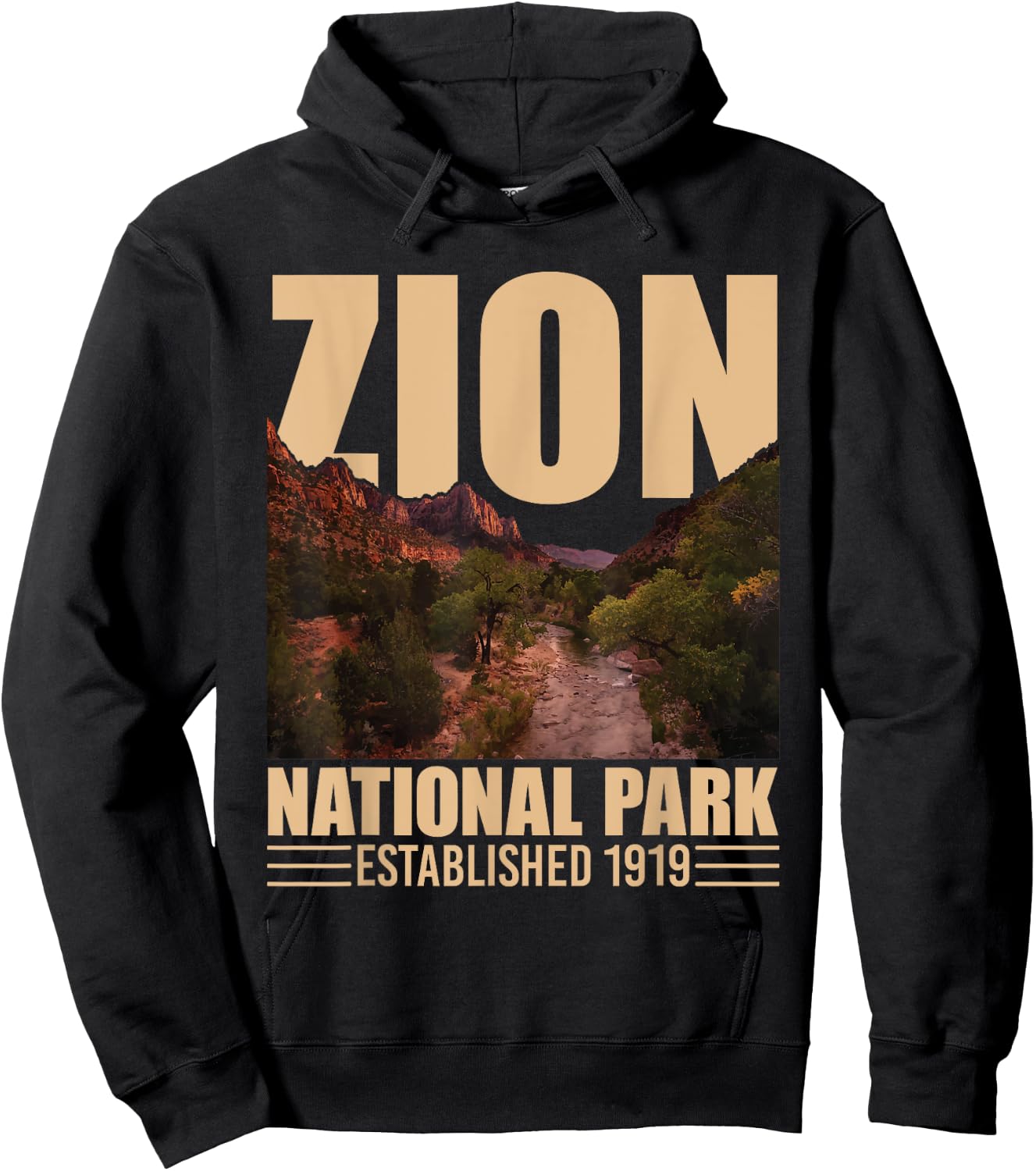 Zion National Park - Retro Hiking & Camping Lover Hoodie - Hoodie | Black